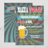 Bier en BBQ Party Koppels Douche Uitnodiging (Voorkant / Achterkant)