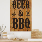 Bier en BBQ Poster (Keuken)