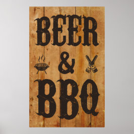 Bier en BBQ Poster