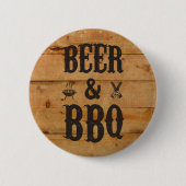 Bier en BBQ Ronde Button 5,7 Cm (Voorkant)