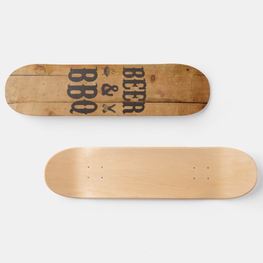 Bier en BBQ Skateboard (Horizontaal)