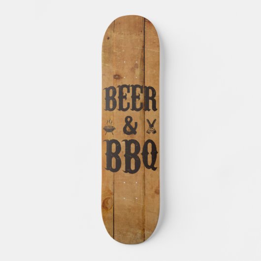 Bier en BBQ Skateboard (Voorkant)