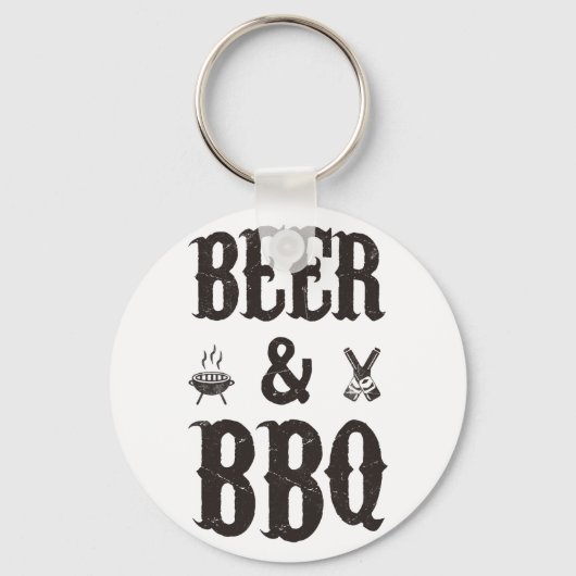 Bier en BBQ Sleutelhanger (Voorkant)