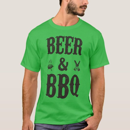 Bier en BBQ T-shirt (Voorkant)