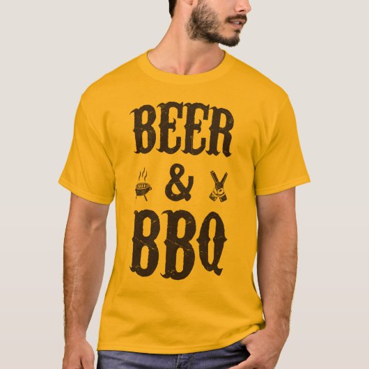 Bier en BBQ T-shirt (Voorkant)