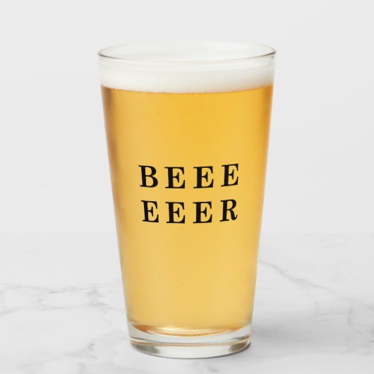 Bier- en bierliefhebbers glas (Voorkant gevuld)