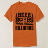 Bier en Billiards Pool Player Billightspeler T-shirt (Design voorkant)