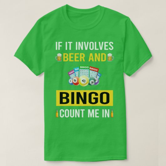 Bier en bingo t-shirt (Design voorkant)
