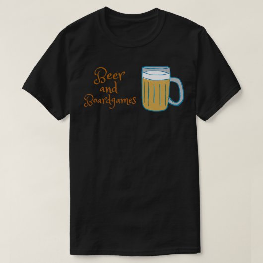 Bier- en bordspellen t-shirt (Design voorkant)