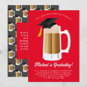 Bier en Brews Uitnodiging van de Graduation Party  (Voorkant / Achterkant)