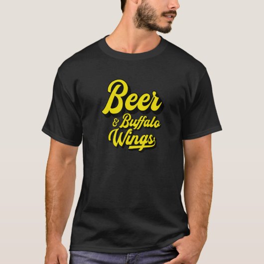 Bier En Buffel Wings Kip Bier & Buffel Wing T-shirt (Voorkant)