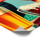 Bier en Burger Illustratie Poster (Hoek)