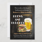 Bier en Burgers Achtertuin Cookout BBQ Verjaardag Kaart (Voorkant)