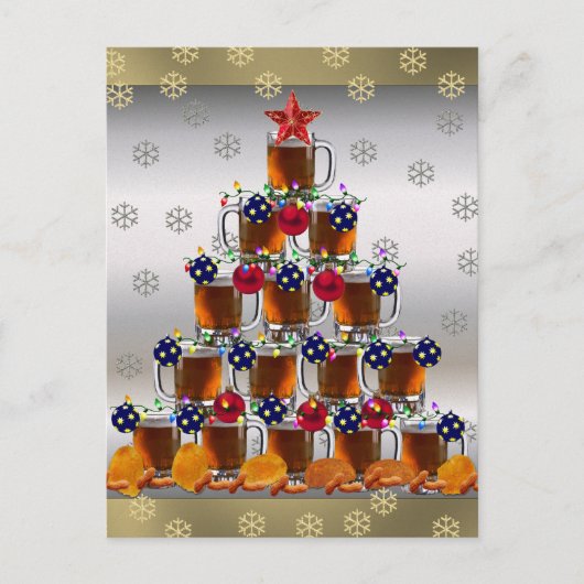 Bier en chips briefkaart (Voorkant)