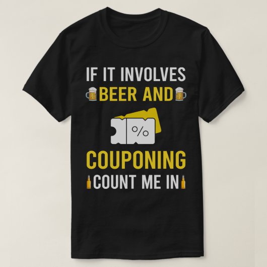 Bier en Couponbon Coupons T-shirt (Design voorkant)