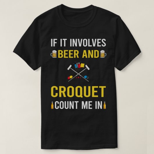 Bier en croquet t-shirt (Design voorkant)