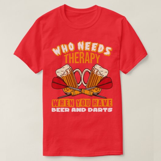 Bier en Darts T-shirt (Design voorkant)