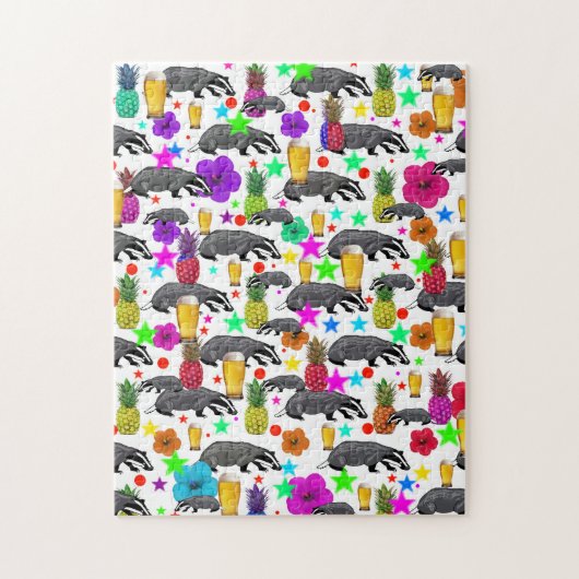 Bier En Dasbadgers Moeilijke Legpuzzel (Verticaal)
