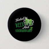 Bier en de Shenanigans Saint Patrick's Day Ronde Button 5,7 Cm (Voorkant)