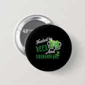 Bier en de Shenanigans Saint Patrick's Day Ronde Button 5,7 Cm (Voorkant /achterkant)