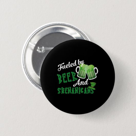 Bier en de Shenanigans Saint Patrick's Day Ronde Button 5,7 Cm (Voorkant /achterkant)