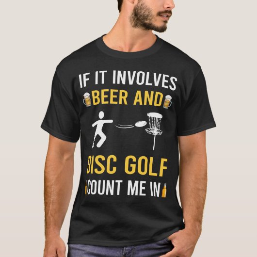 Bier En Discgolf T-shirt (Voorkant)