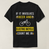 Bier en elektrische fiets E fiets eBike T-shirt (Design voorkant)