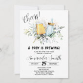 Bier en Fles Baby Shower Kaart (Voorkant)