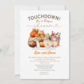 Bier en Football Pompoen Herfst Luierdouche Kaart (Voorkant)