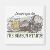 Bier en Football van Mudge Studios Magneet (Voorkant)