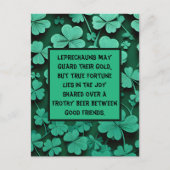 Bier en goede vrienden St. Patrick's Day Briefkaart (Voorkant)