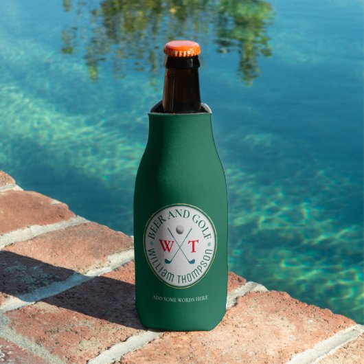 BIER EN GOLF-Speler Groen Flesjeskoeler (Insitu Zwembad)