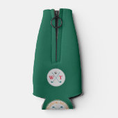 BIER EN GOLF-Speler Groen Flesjeskoeler (Achterkant)