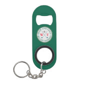BIER EN GOLF-Speler Groen Mini Flessenopener (Voorkant)