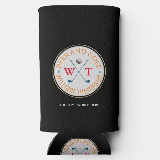 BIER EN GOLF-speler Seltzer Blikjeskoeler (Achterkant)