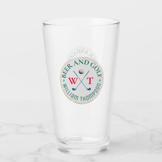 BIER EN GOLFspeler Logo Glas (Achterkant)