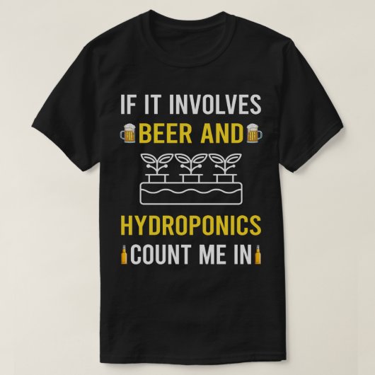 Bier en hydrocultuur t-shirt (Design voorkant)