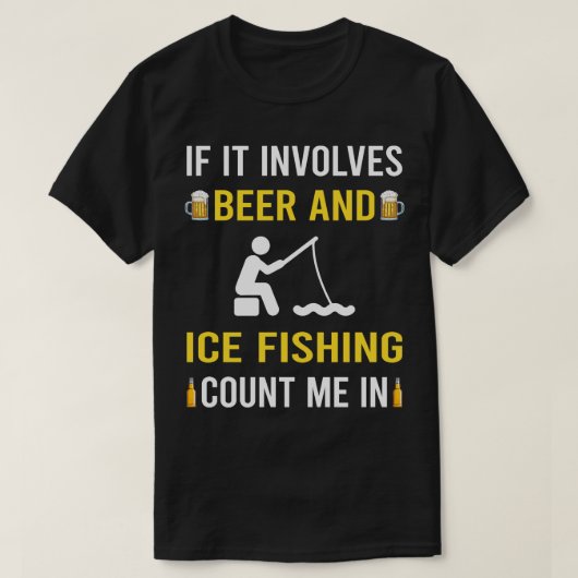 Bier en ijs Gevist T-shirt (Design voorkant)