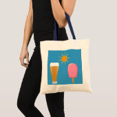 Bier en ijsje tote bag (Voorkant (product))