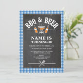 Bier en kaas BBQ Birthday Party ELKE LEEFTIJD Uitn Kaart (Staand voorkant)