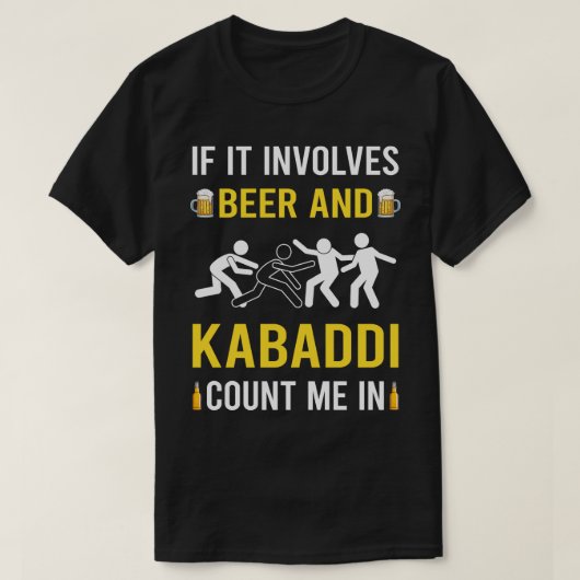 Bier en Kabaddi T-shirt (Design voorkant)