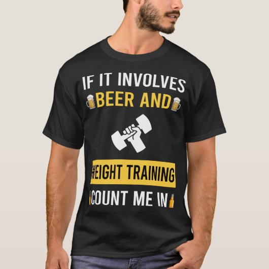 Bier En Krachttraining T-shirt (Voorkant)