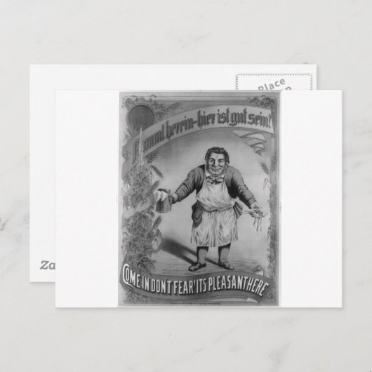 Bier en levensmiddelen 1887 briefkaart (Voorkant / Achterkant)