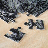 Bier- en linthoutskool met lege gereedschappen legpuzzel (Zijkant)