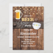 Bier en luier Baby shower Kaart (Voorkant)