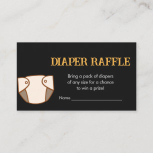 Bier en Luiers Baby shower Luier Raffle Informatiekaartje