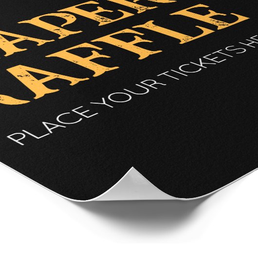 Bier en Luiers Baby shower Luier Raffle Poster (Hoek)