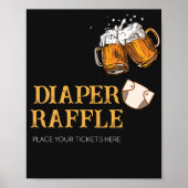 Bier en Luiers Baby shower Luier Raffle Poster (Voorkant)