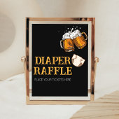 Bier en Luiers Baby shower Luier Raffle Poster