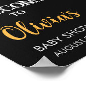 Bier en luiers Baby shower Welkom Poster (Hoek)